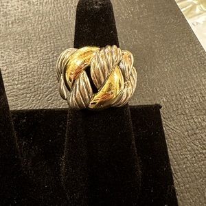 David yurman silver and gold ring